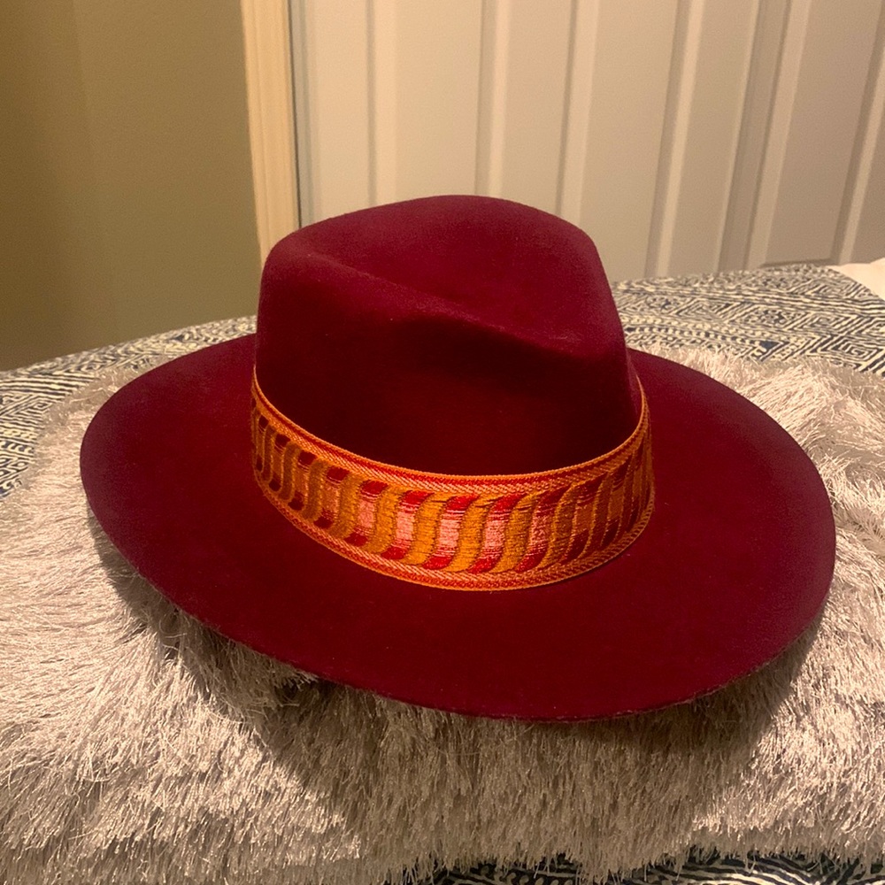 Olive and Pique Burgundy Wool Hat